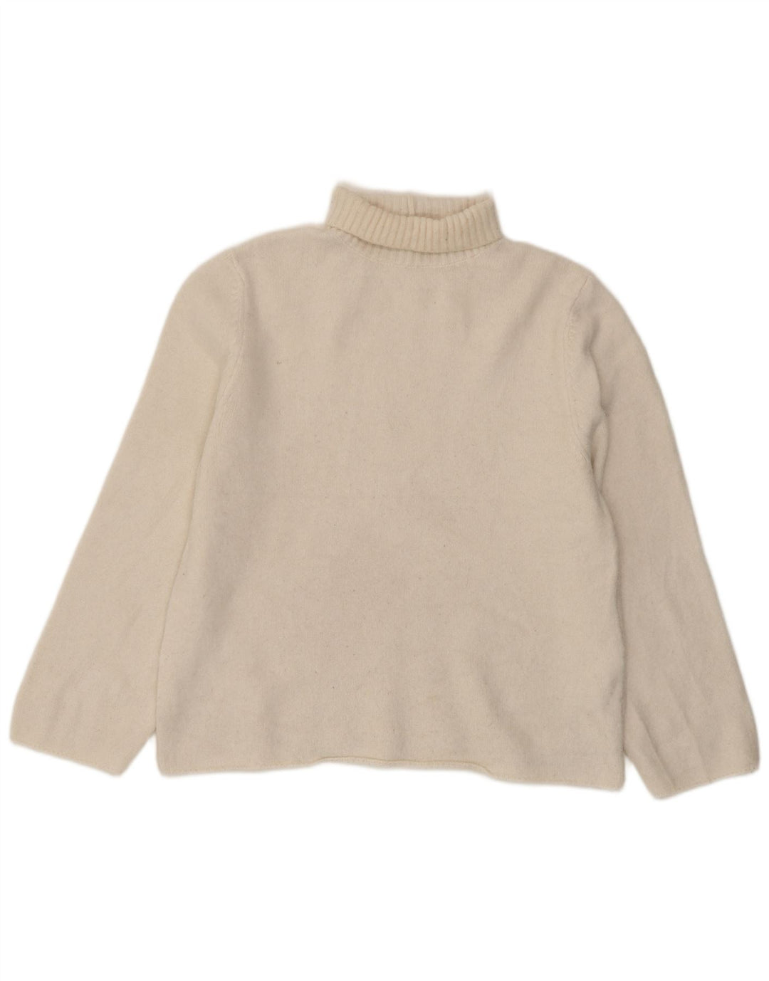 Zara Suéter feminino oversized com gola redonda Reino Unido 10 pequeno acrílico branco