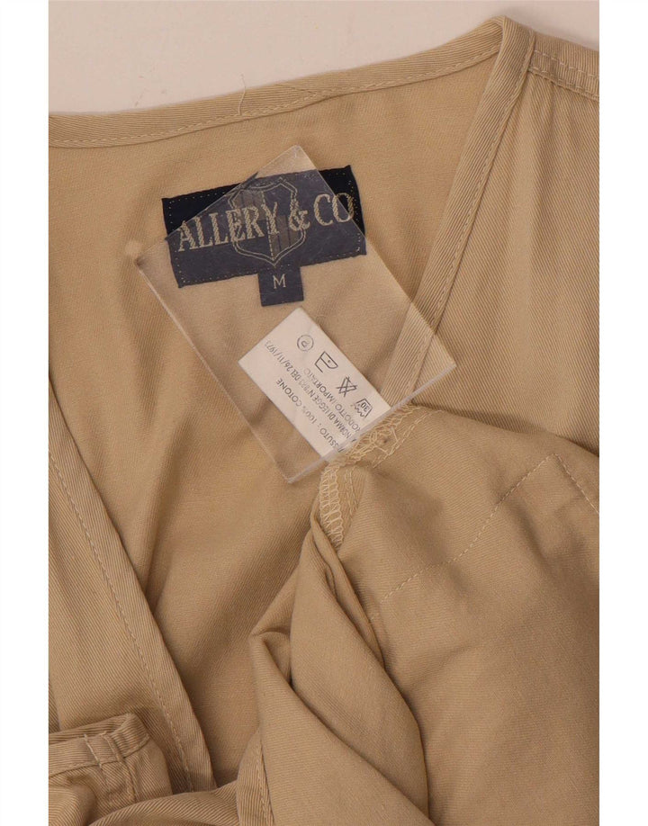 Colete utilitário masculino vintage UK 38 algodão bege médio