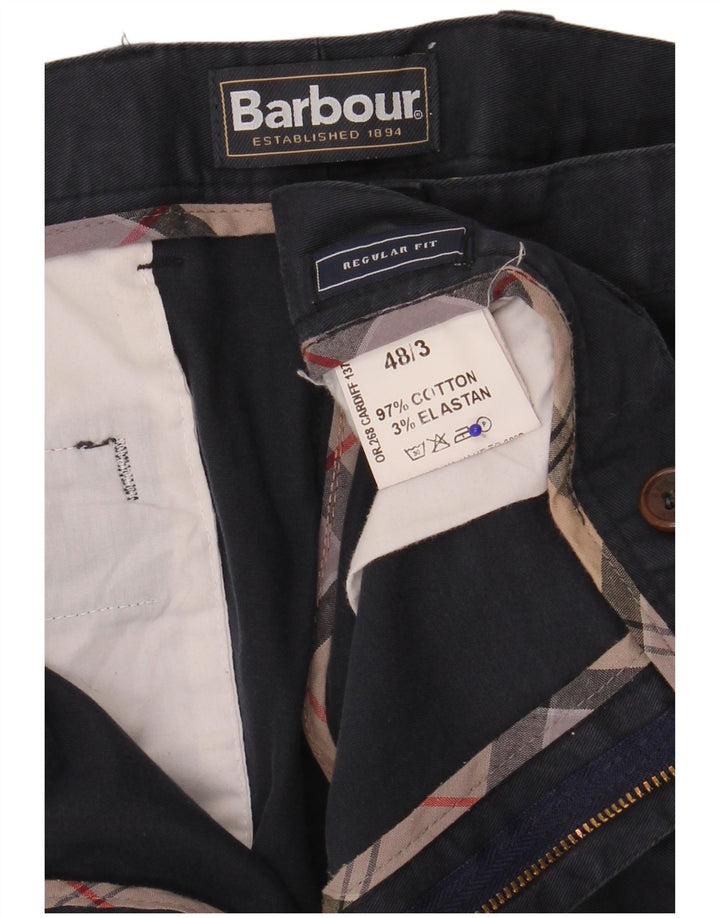 Calça Chino Masculina Barbour Regular Fit IT 48 Médio W36 L32 Azul Marinho