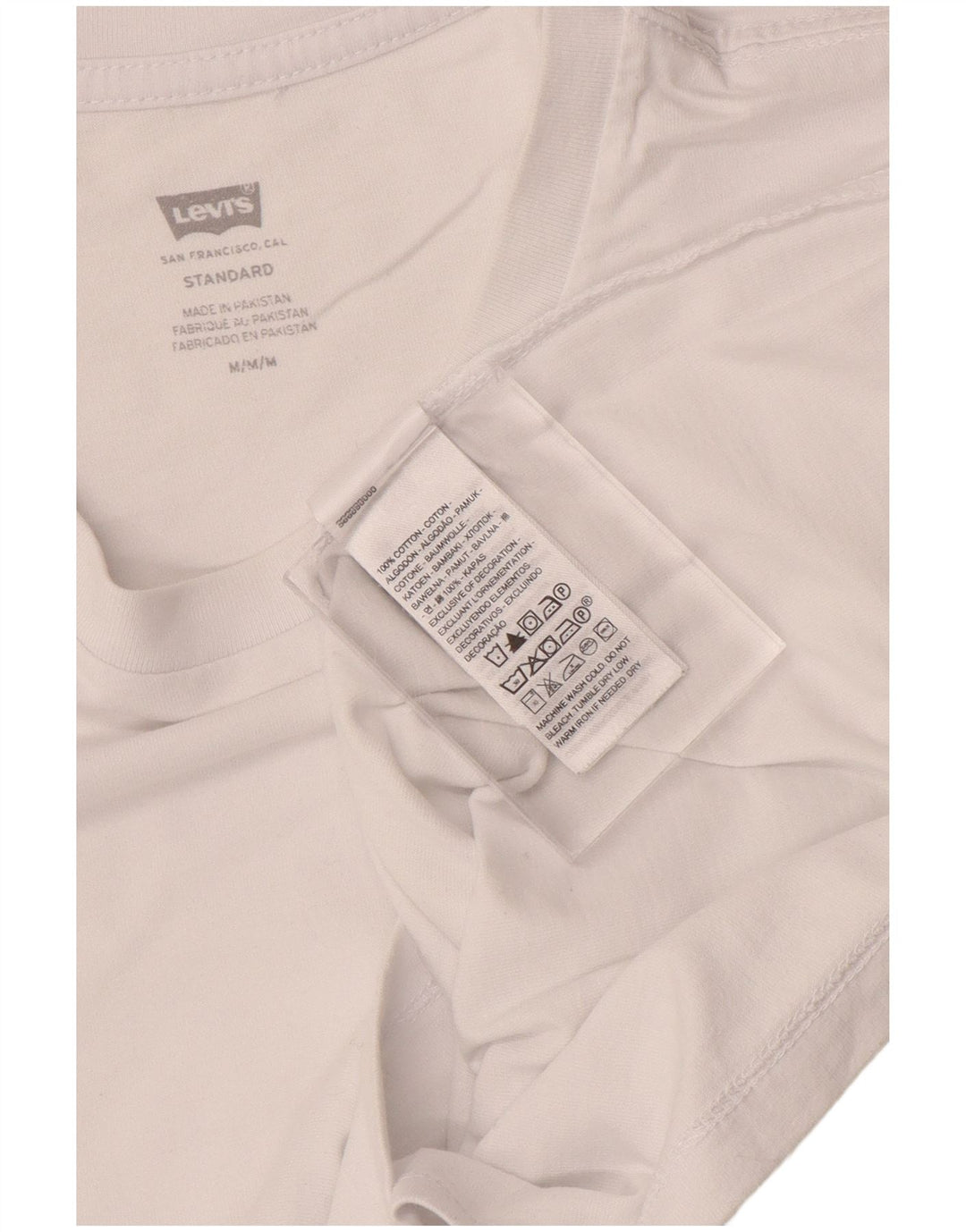 Camiseta masculina padrão Levi's Top médio algodão branco