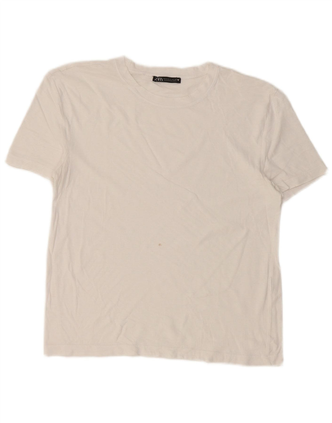 Camiseta feminina Zara Top UK 10 pequena branca