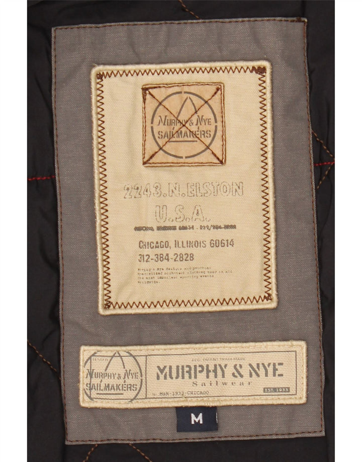 Jaqueta Parka masculina Murphy & Nye Reino Unido 38 algodão cinza médio