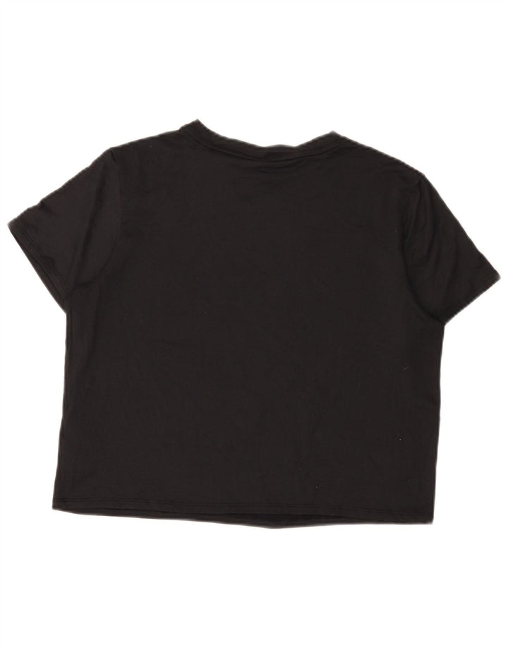 Camiseta feminina Puma Crop Graphic Top UK 14 Médio Preto Poliéster