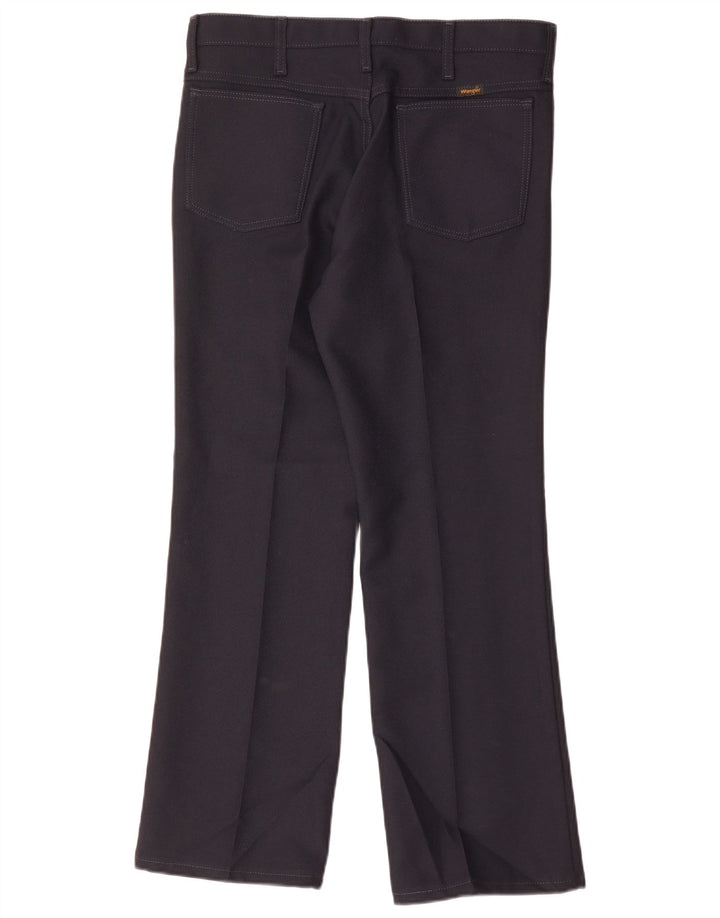 Calça Wrangler masculina reta casual W33 L29 poliéster azul marinho