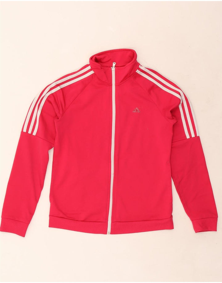 ADIDAS Womens Tracksuit Top Jacket UK 4/6 XS Rosa Poliéster
