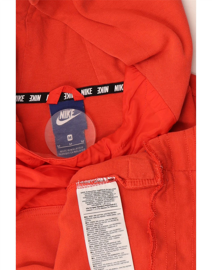 Nike Womens Hoodie Jumper UK 14 Médio Laranja Algodão