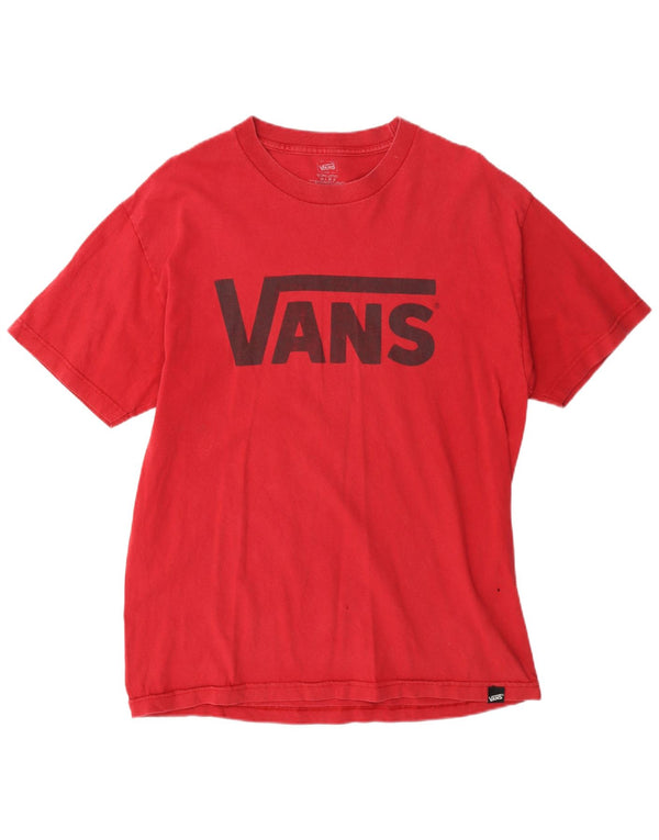 Camiseta Vans masculina gráfica grande vermelha