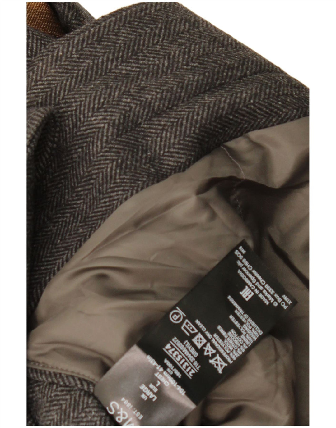 Sobretudo masculino Marks & Spencer Reino Unido 40 grande espinha de peixe cinza clássico
