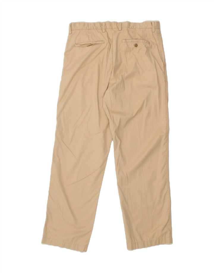 J. CREW Mens Straight Chino Trousers W35 L32 Beige Cotton Vintage J. Crew and Second-Hand J. Crew from Messina Hembry 