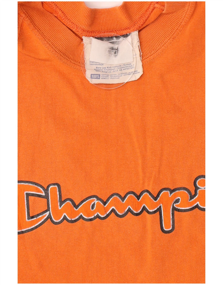 Camiseta masculina Champion Graphic Top Médio Algodão Laranja
