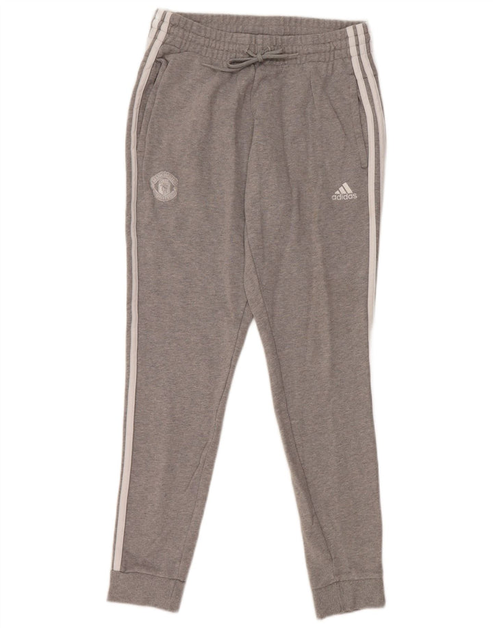Calças de treino femininas Adidas Joggers UK 12/14 cinza médio