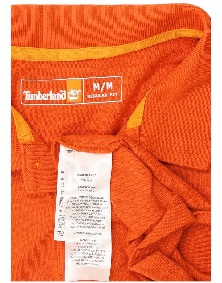 Camisa polo masculina Timberland Regular Fit médio algodão laranja