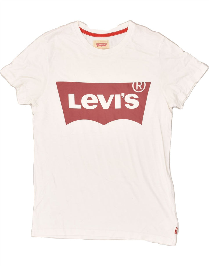 LEVI'S Boys Graphic T-Shirt Top 13-14 Years White Cotton | Vintage Levi's | Thrift | Second-Hand Levi's | Used Clothing | Messina Hembry 