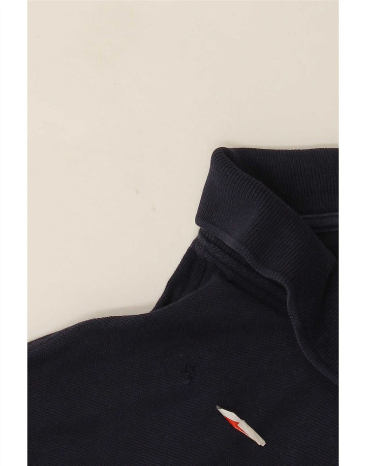 Camisa polo masculina Lacoste tamanho 6 XL azul marinho algodão