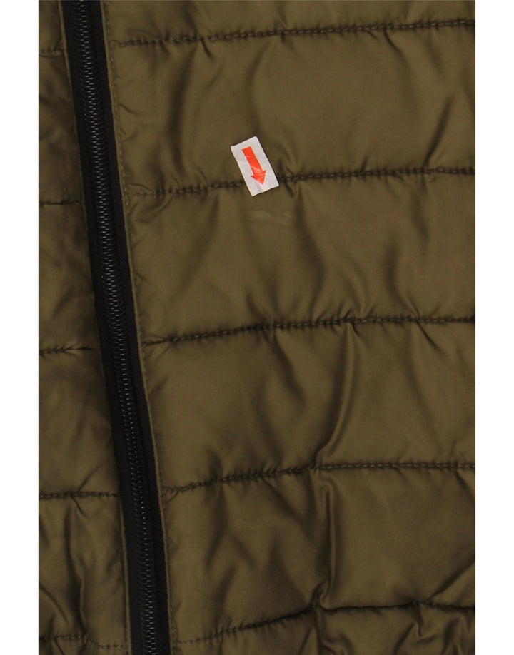 Jaqueta acolchoada masculina Ellesse UK 36 poliéster cáqui pequeno
