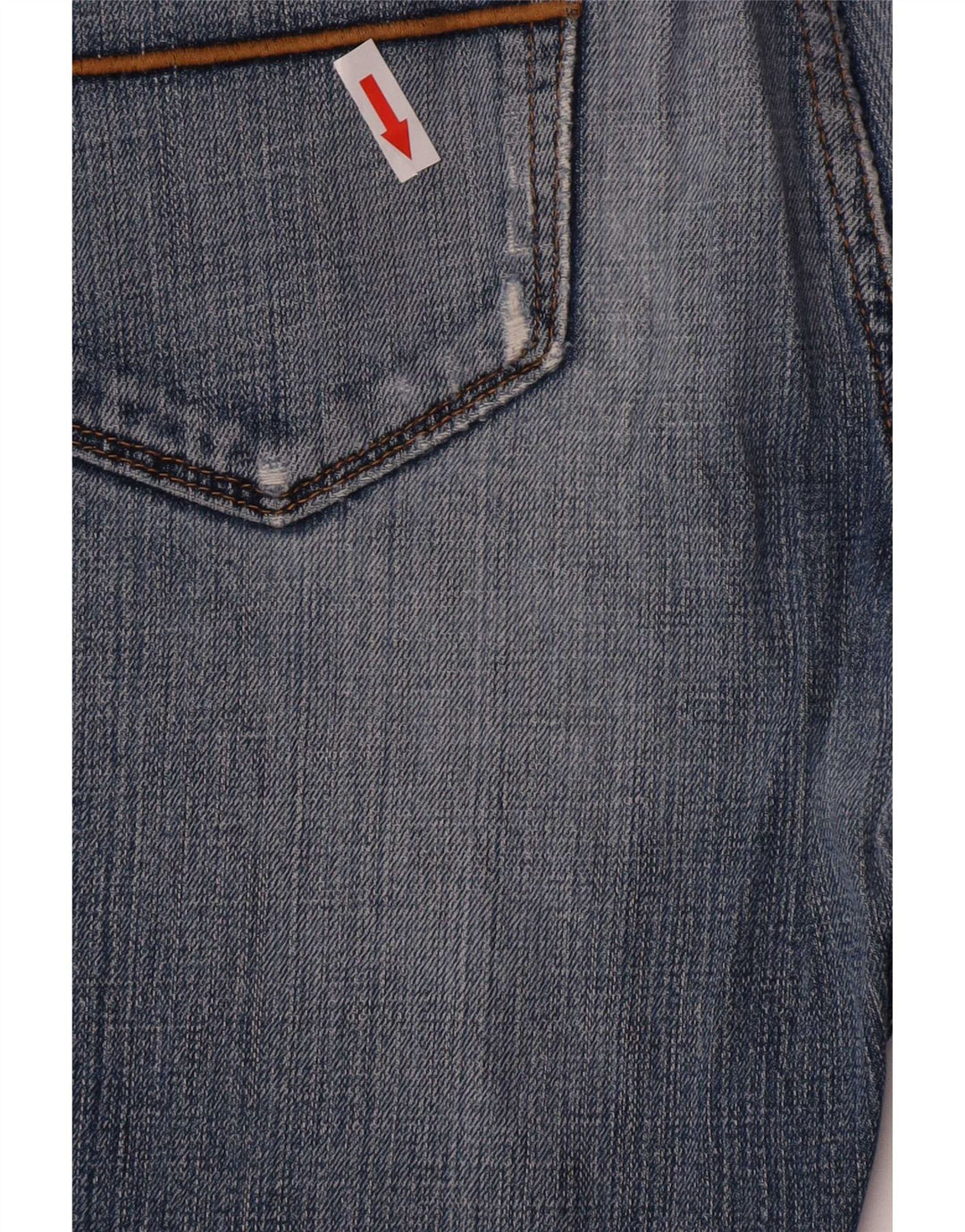 Calça jeans reta regular masculina Marks & Spencer W34 L29 algodão azul