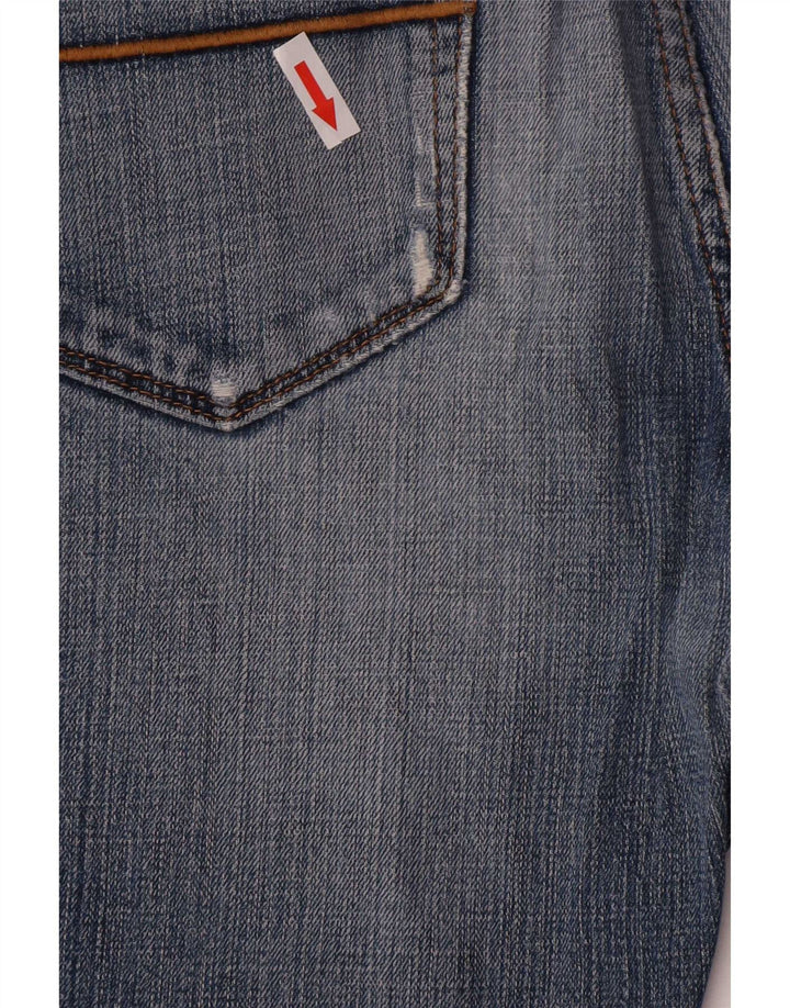 Calça jeans reta regular masculina Marks & Spencer W34 L29 algodão azul