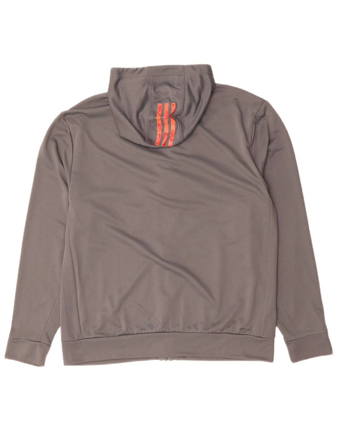 Suéter Adidas Masculino Aeroready Zip com capuz cinza médio poliéster