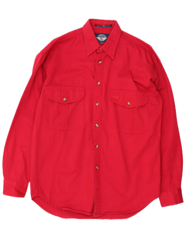 Camisa masculina Dockers pequena de algodão vermelho