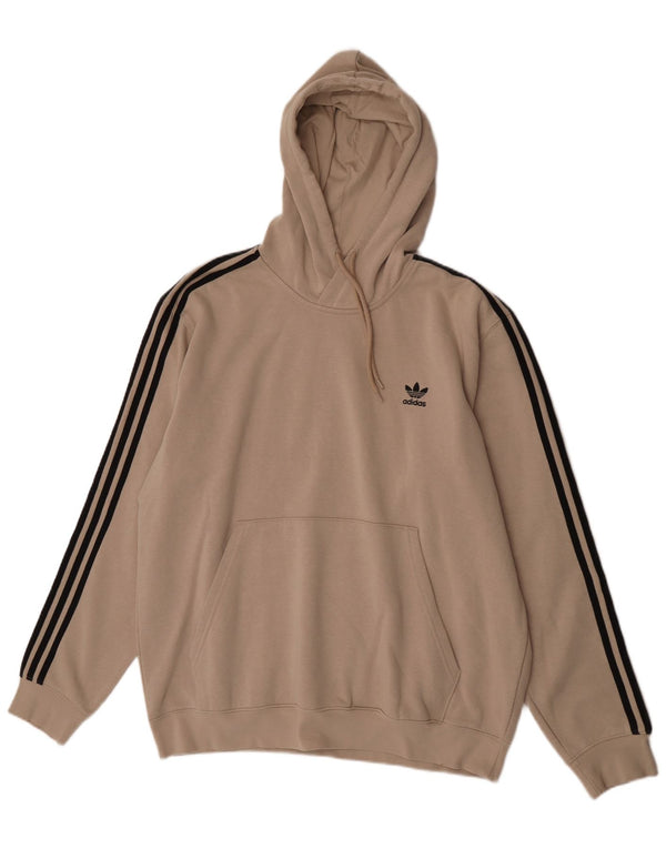 Adidas Mens Hoodie Jumper XL Algodão Bege