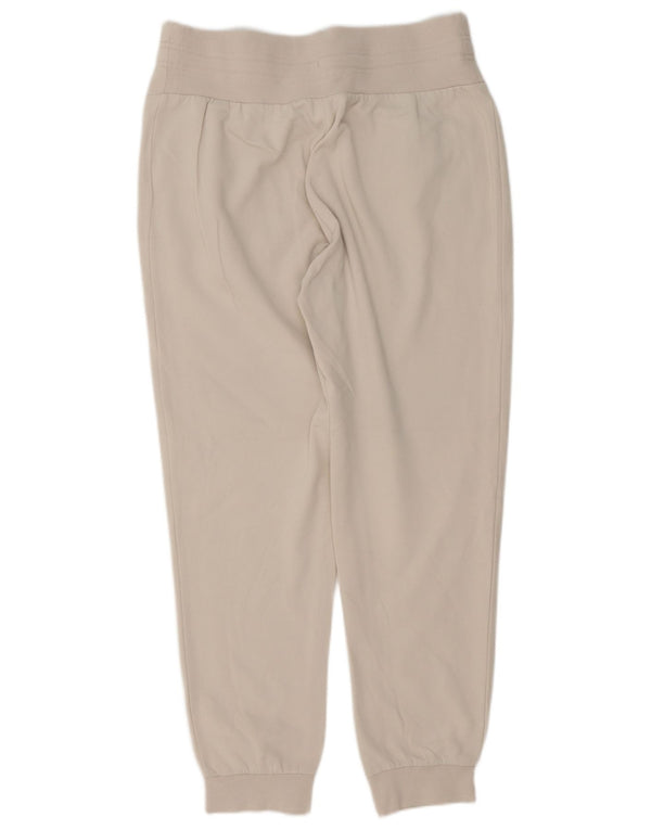 Calça esportiva feminina Arena de cintura alta, joggers UK 16, grande, bege, algodão