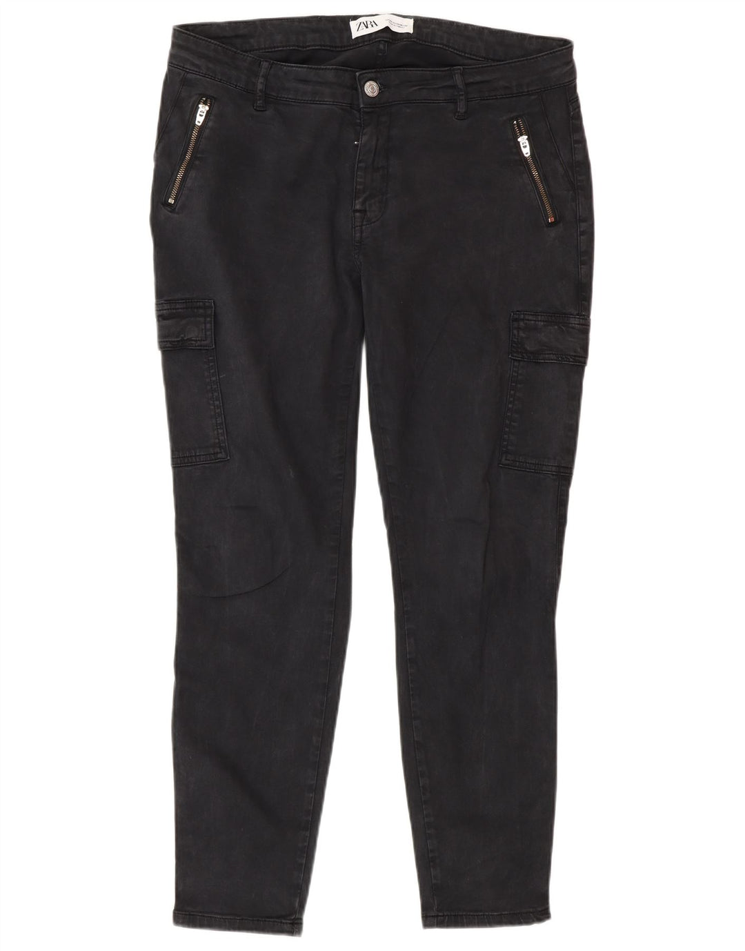 Calça cargo skinny feminina Zara EU 40 médio W30 L29 preta