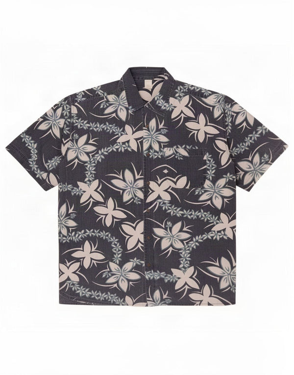 Camisa masculina de manga curta Decathlon Creation 2XL algodão listrado azul marinho