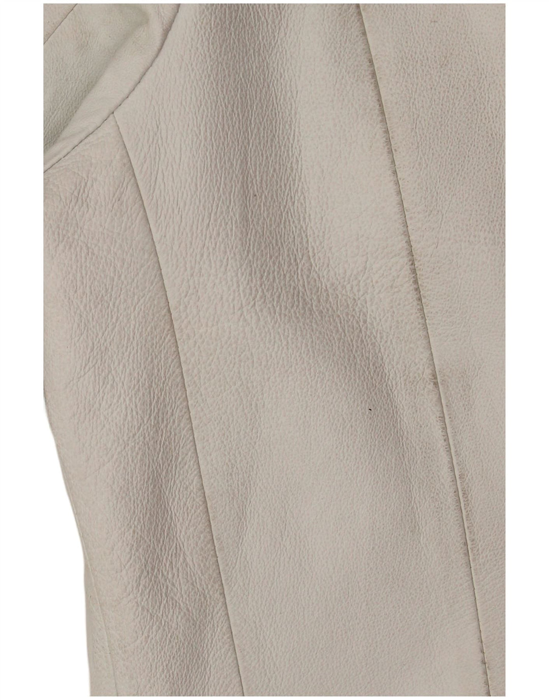 Jaqueta de couro feminina vintage EU 42 couro branco grande