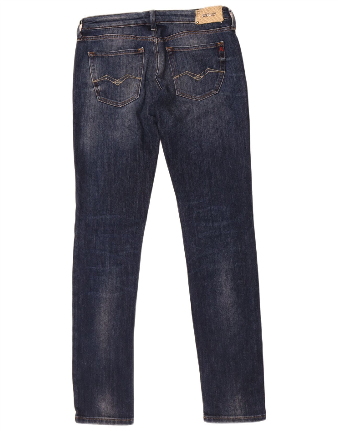 Replay Mens Rhaxma Slim Jeans W29 L34 Azul Marinho Algodão