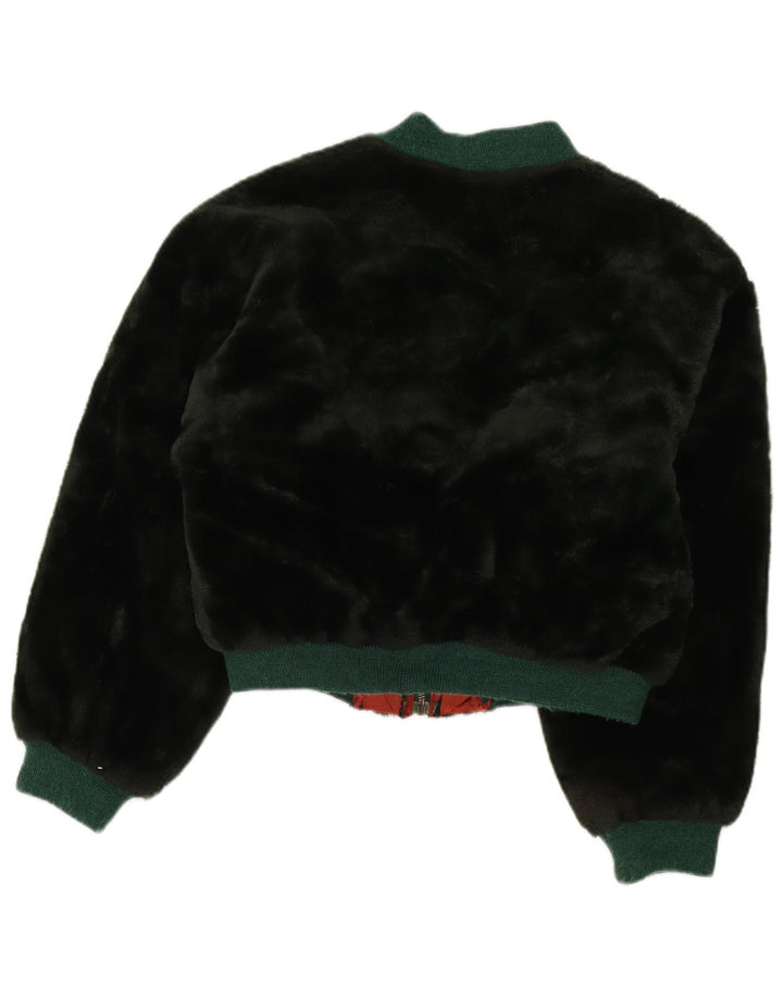 Jaqueta bomber feminina de pele sintética oversized da Benetton IT 44 médio preto