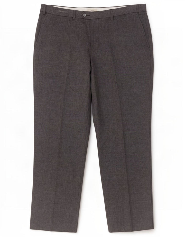 Calça masculina de terno reto Marks & Spencer W38 L31 azul poliéster