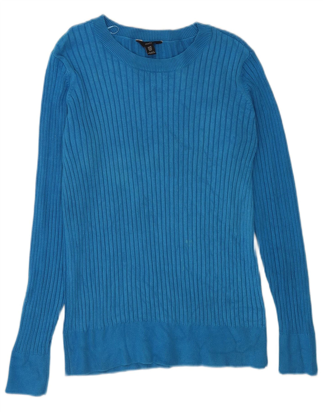 Suéter feminino M&Co com gola canoa UK 10 azul pequeno