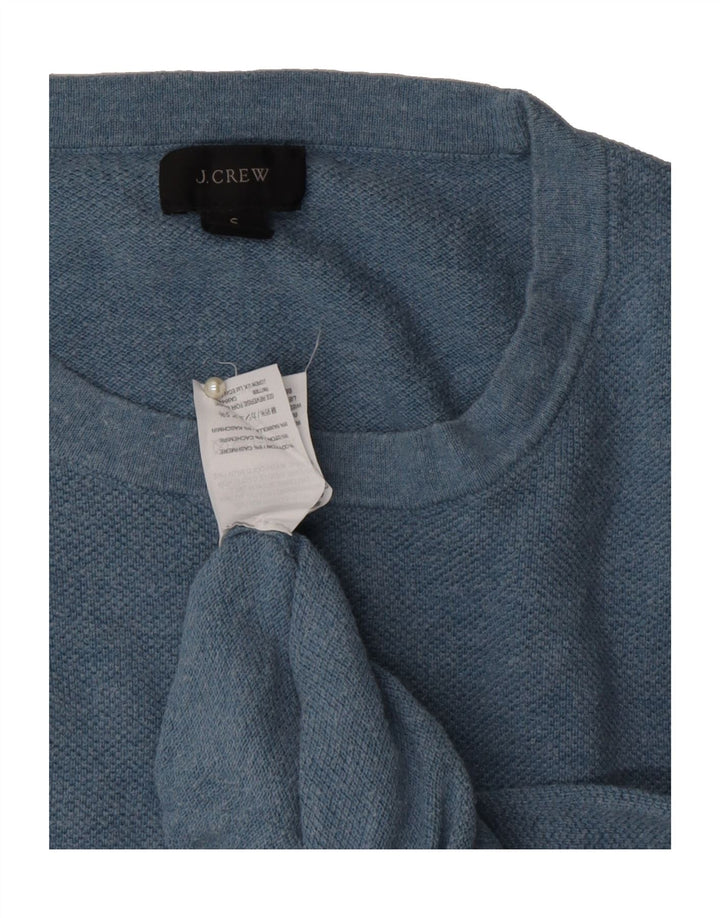 J. CREW Mens Crew Neck Jumper Sweater Small Blue Cotton Vintage J. Crew and Second-Hand J. Crew from Messina Hembry 
