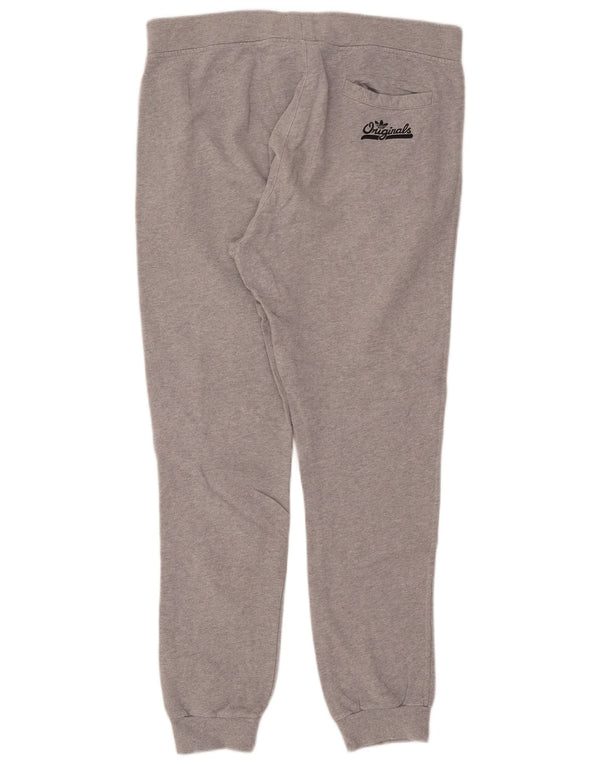 Calça de treino masculina Adidas Joggers grande algodão manchado cinza