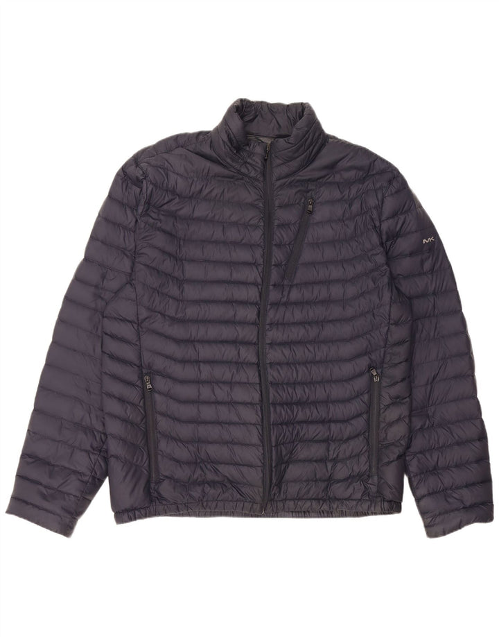 Jaqueta acolchoada masculina MICHAEL KORS UK 42 XL azul marinho nylon