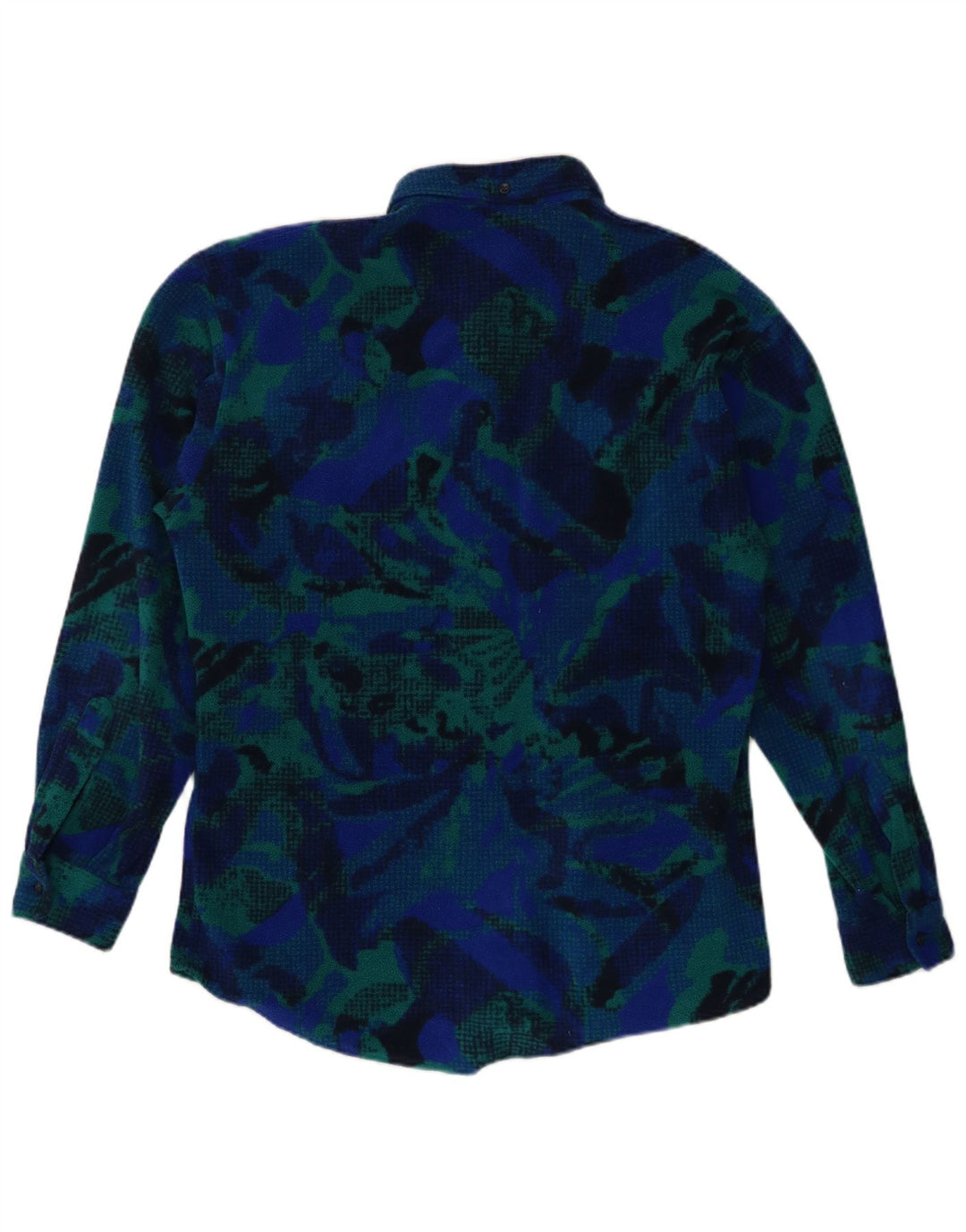 Fila Mens Abstract Pattern Fleece Shirt IT 46 Pequeno Azul