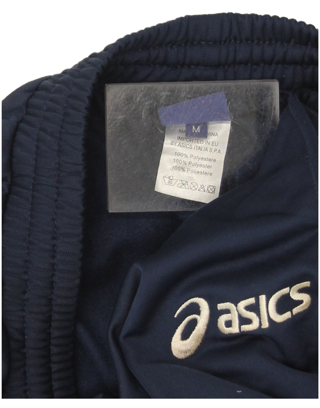 Calça de treino masculina Asics poliéster azul marinho médio