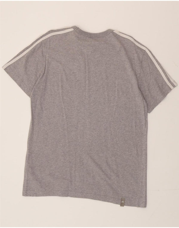 Adidas Mens Graphic T-Shirt Top UK 42/44 Grande Cinza Algodão