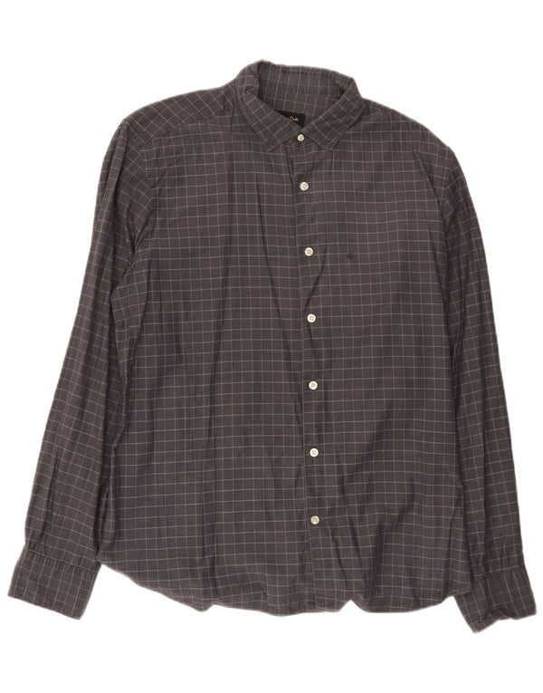 Massimo Dutti Mens Shirt XL Grey Check