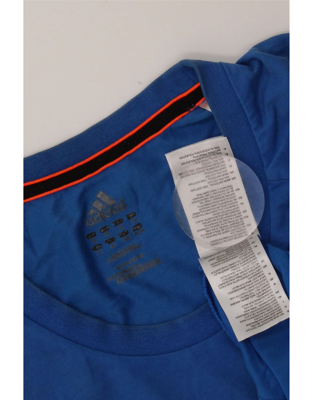 Adidas Mens Camiseta Top XL Azul Algodão