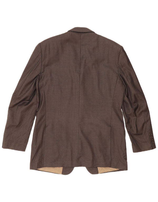 Jaqueta blazer masculina de 3 botões Marks & Spencer Reino Unido 40 grande lã cinza