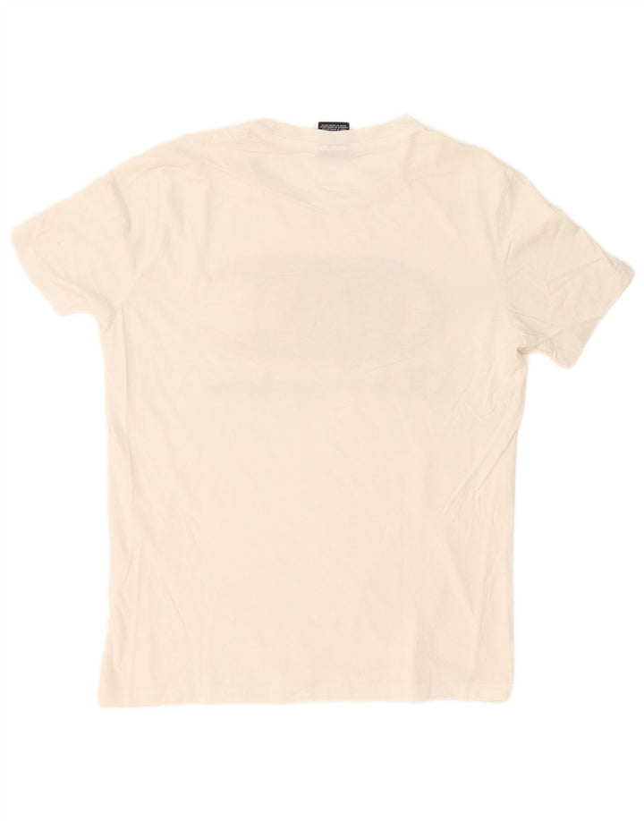 Camiseta masculina gráfica Champion pequena branca