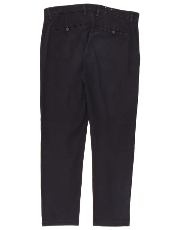 Zara Mens Slim Chino Calças EU 42 Grande W32 L28 Azul Marinho