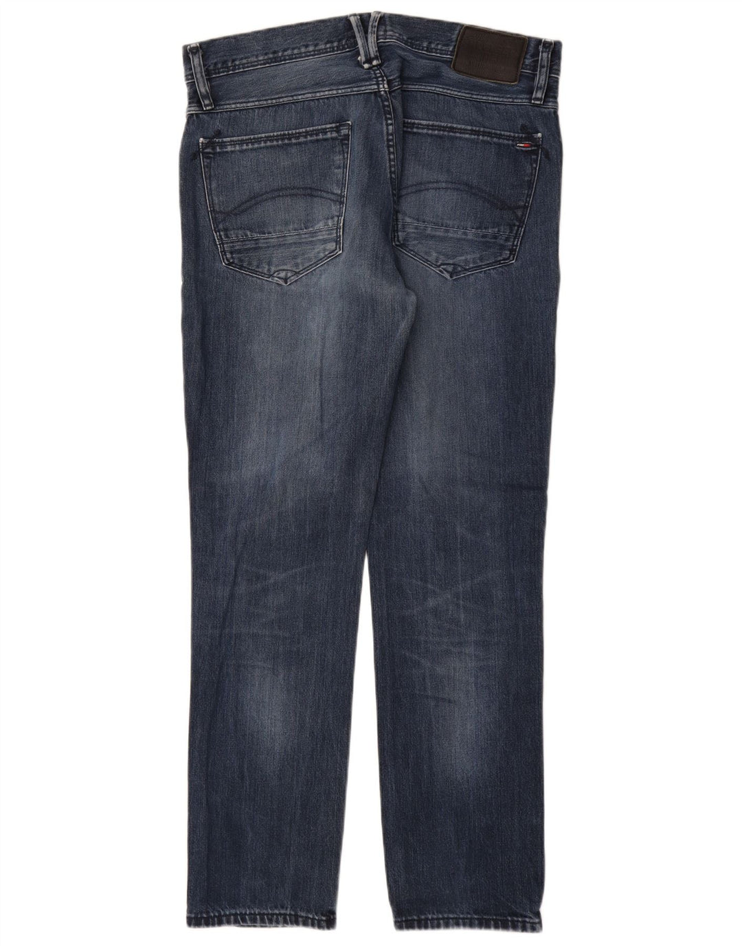 Jeans retos masculinos Tommy Hilfiger W33 L32 algodão azul marinho