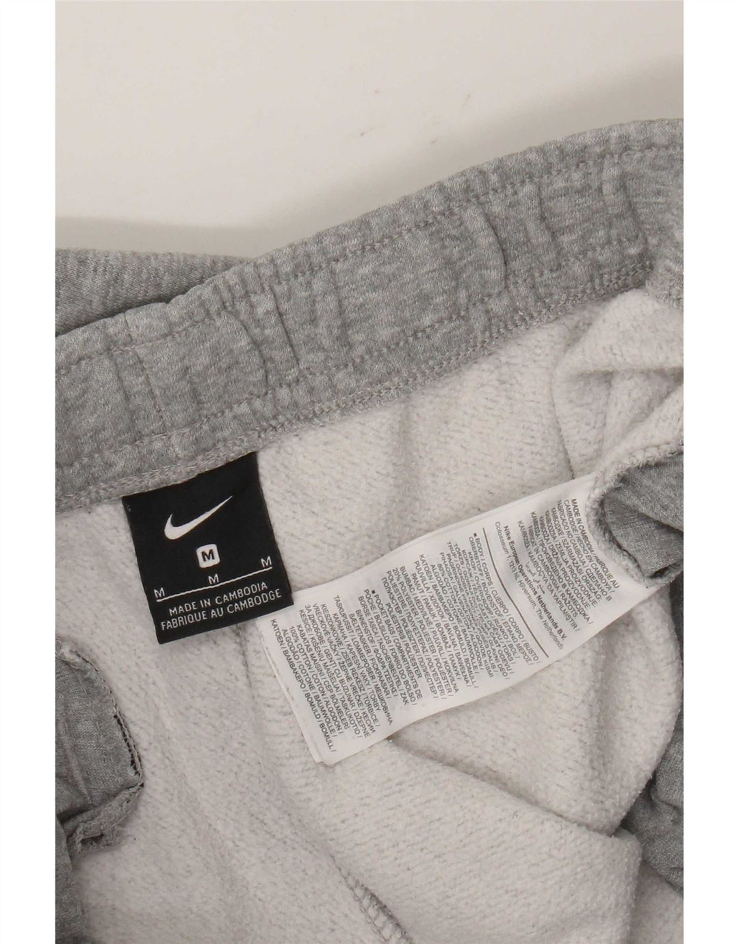 Calça de treino masculina Nike joggers cinza médio algodão