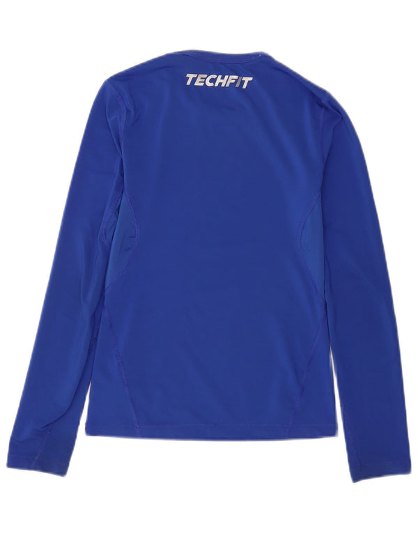 Top Adidas Menino Climalite Manga Comprida 11-12 Anos Azul Poliéster