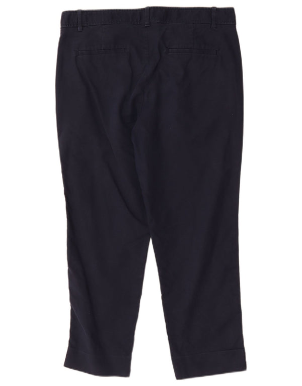 Calça feminina Gap Petite Slim cortada US 10 grande W32 L24 azul marinho