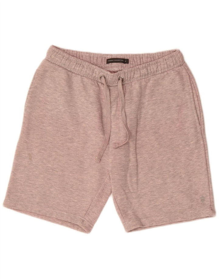 Shorts esportivos masculinos French Connection médio algodão rosa