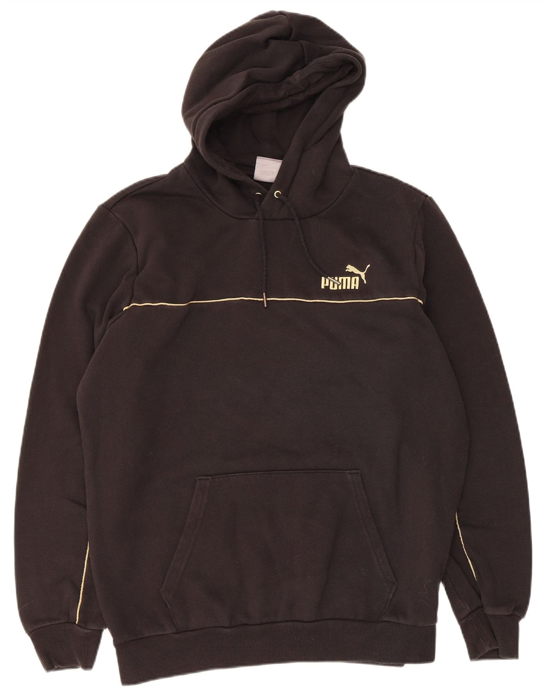 Puma Mens Hoodie Jumper Médio Algodão Preto