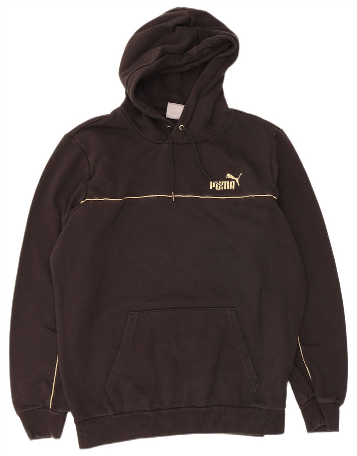 Puma Mens Hoodie Jumper Médio Algodão Preto